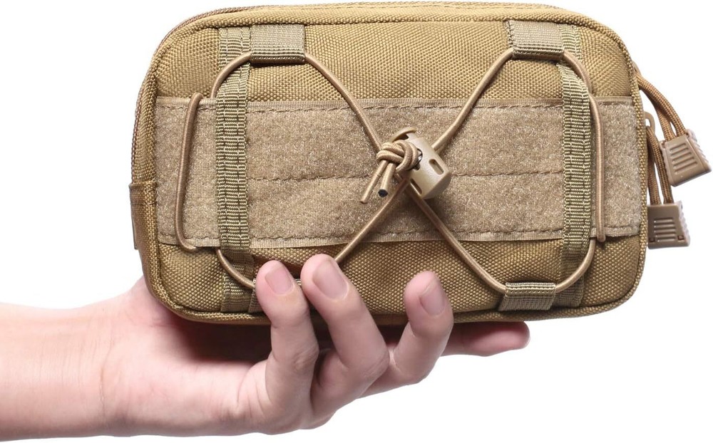Small Tactical MOLLE Admin Pouch EDC Tool Organizer Zippered Utility Waist Pack