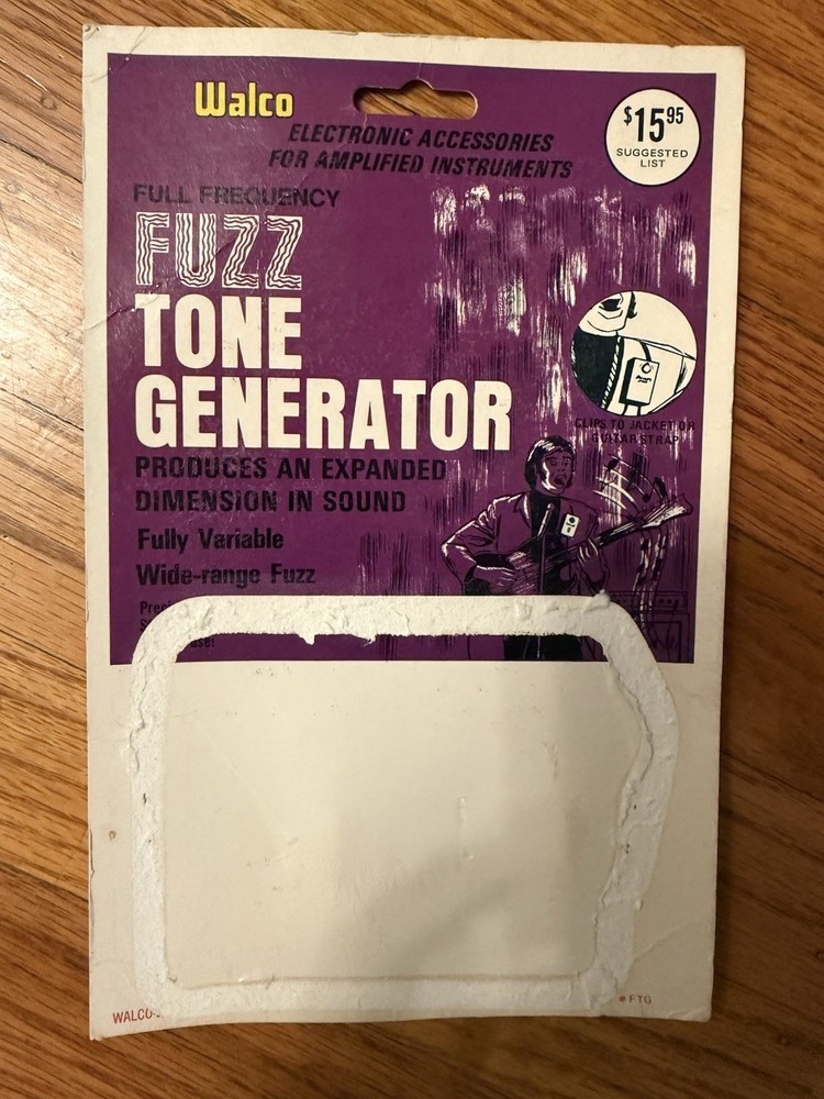 Walco Fuzz Tone Generator Card Packaging