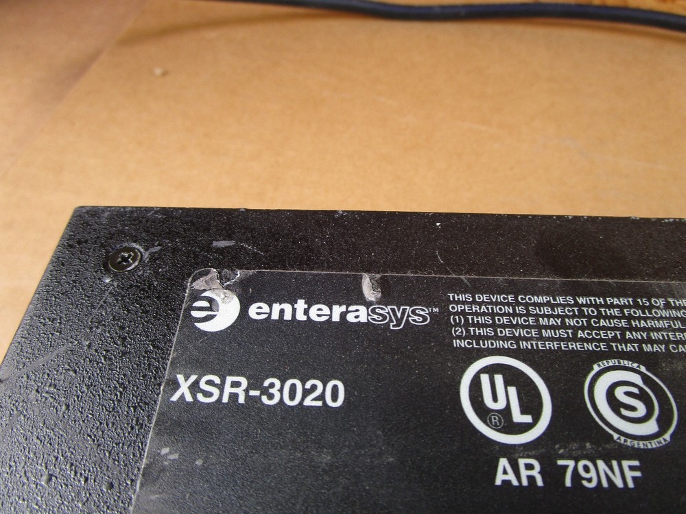 ENTERASYS NETWORKS WIRED ROUTER XSR-3020