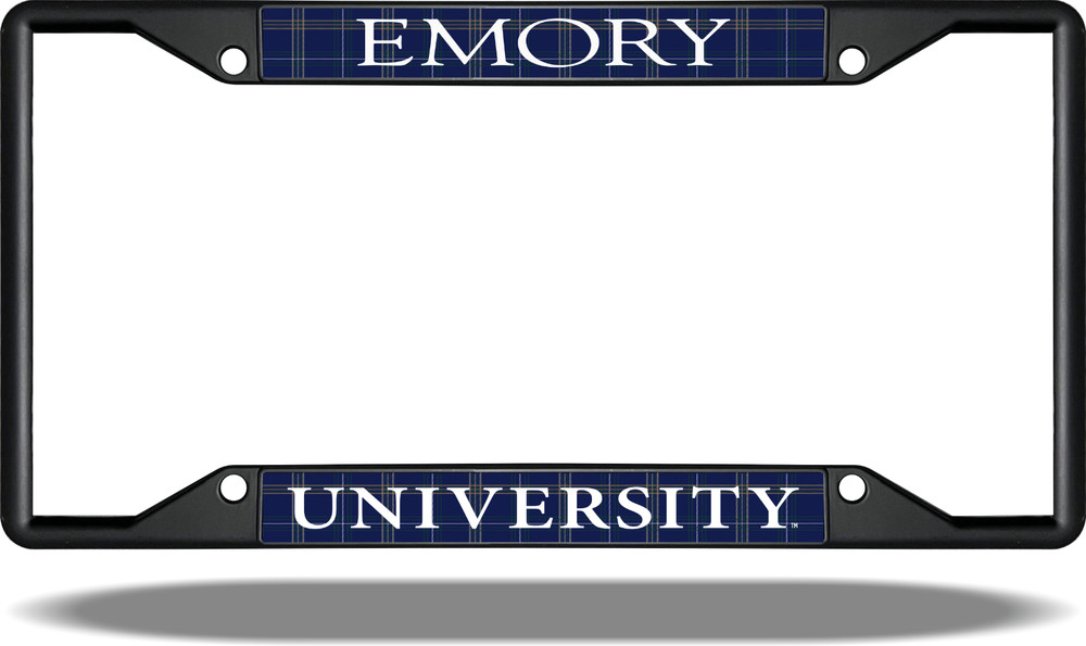 Emory University Tartan Black License Plate Frame