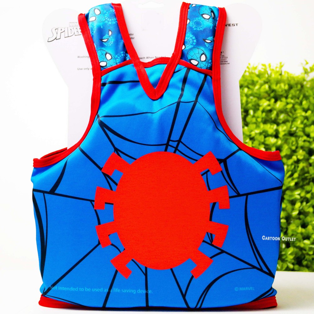 Marvel Spiderman Life Jacket Swim Vest Jacket Pool Float 40-55 lb