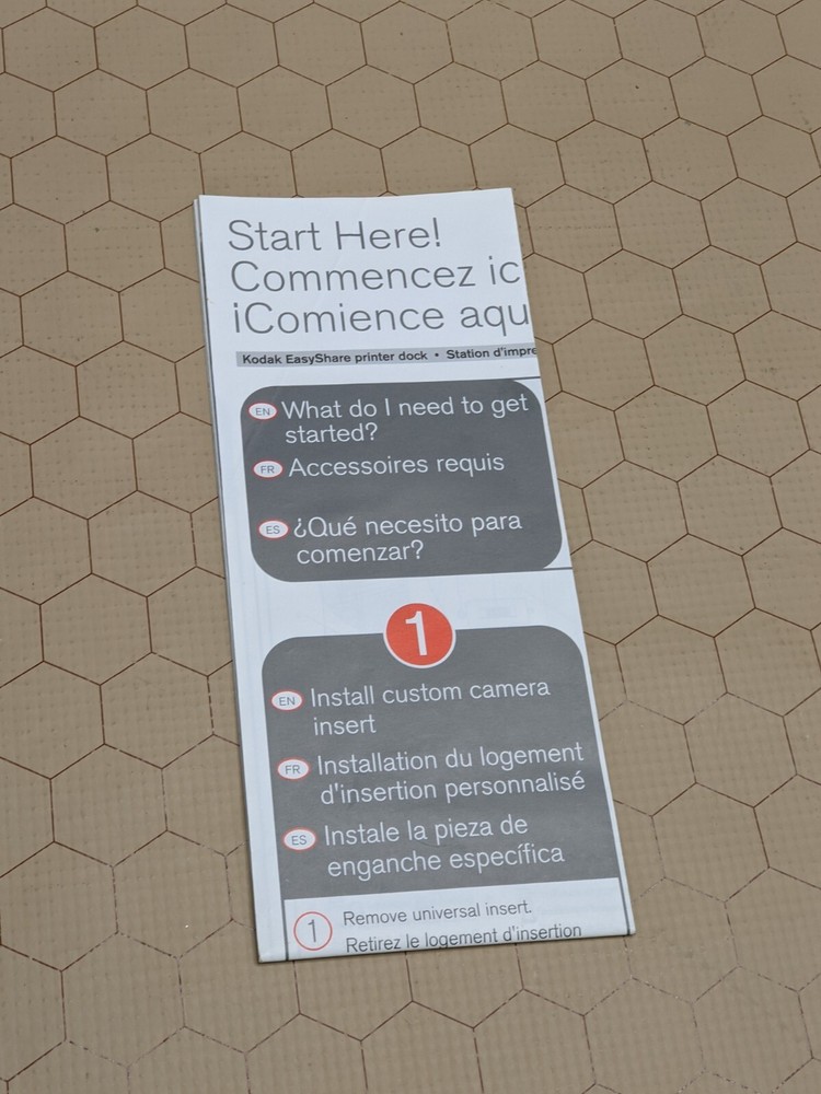 Kodak EasyShare Printer Dock & Camera Bundle Untested w/ Manual Software & Paper