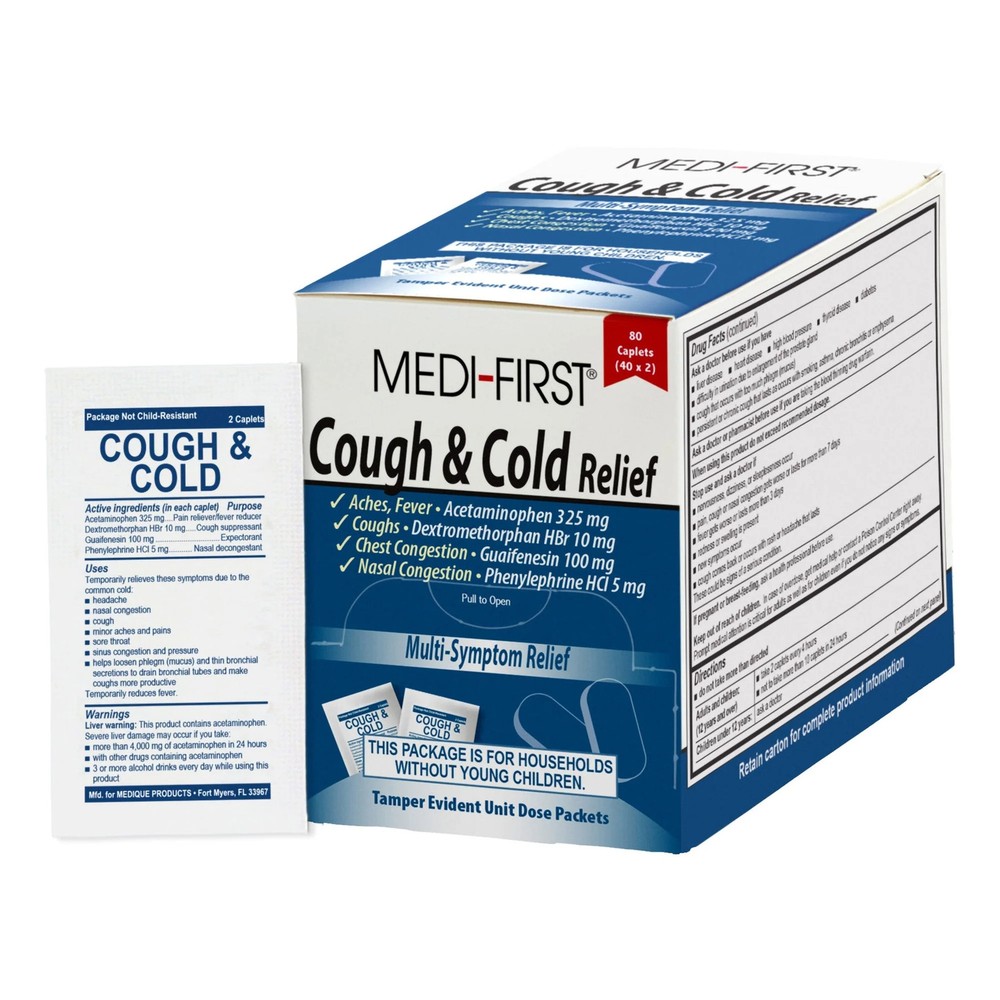 Medi-First Cough & Cold Relief, 80 Caplets (40xs)