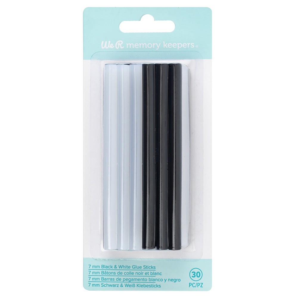 We R Creative Flow Hot Glue Sticks 30/Pkg-Black And White - 3 Pack