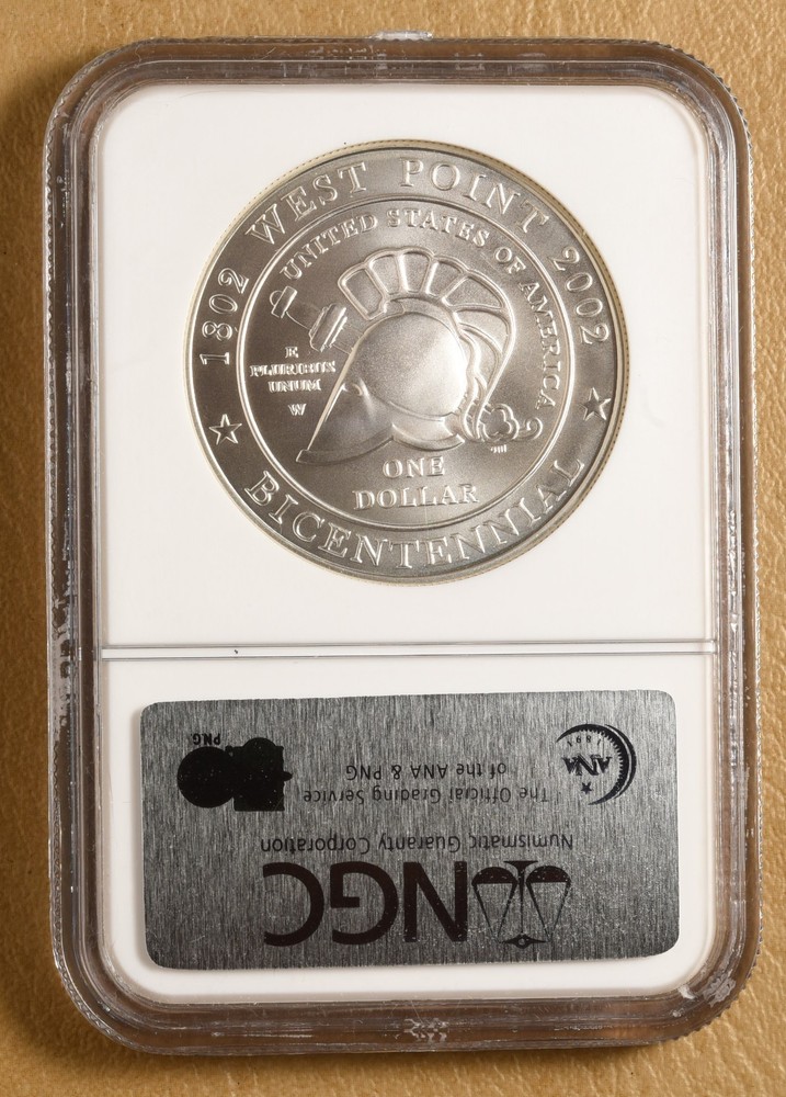 2002 West Point Commemorative Silver Dollar NGC MS70