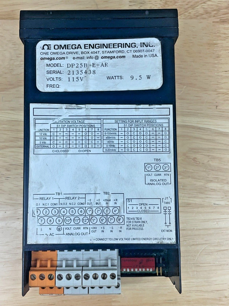 Omega Engineering DP25B-E-AR Process Panel Meter