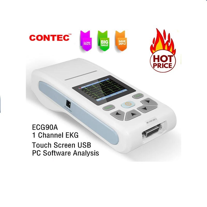 CONTEC 12-Channel ECG/EKG Machine Electrocardiograph, PC software, Touch Screen