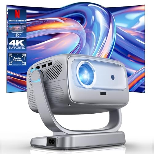 COOLKANGAROO PROJECTOR WIFI BLUETOOTH PORTABLE AUTO FOCUS KEYS STAND - SILVER