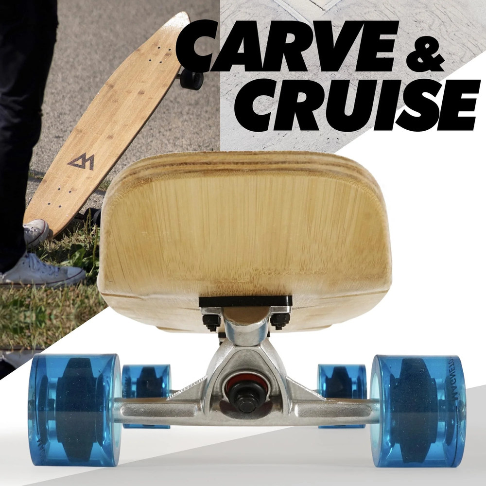 Longboard Skateboard 44in Kicktail Cruiser Longboard Bamboo/Hard Maple Deck