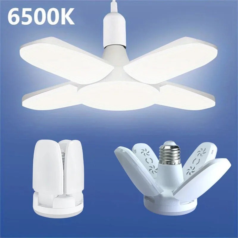 E27 LED Bulb Fan Blade Lamp Foldable Led Light Bulb For Home Ceiling Light