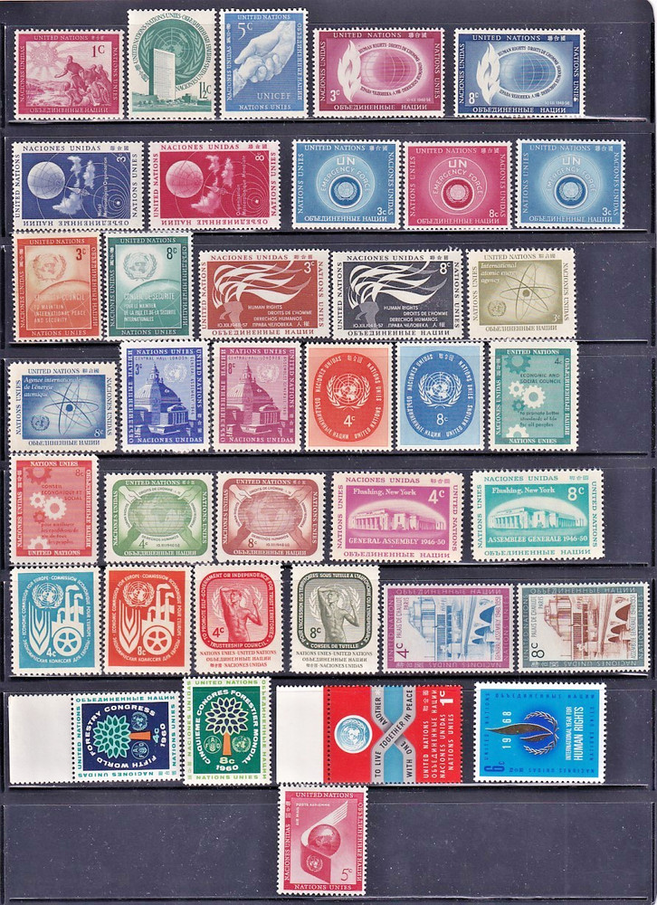 MINT NEVER HINGED UNITED NATIONS #1/190/C6 CV$9.25