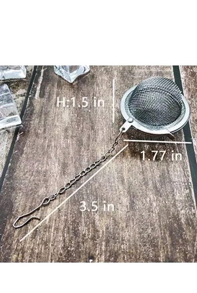 1 X Stainless Steel Mesh Tea Infuser Diffuser Strainer Steeper W/silver Gun Deco