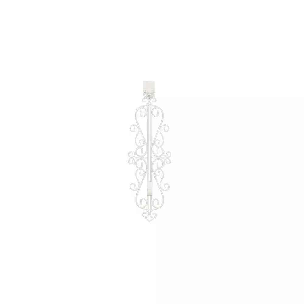 White Metal 5 In. Artificial - 19 In. Artificial Adjustable Wreath Hanger (Colon