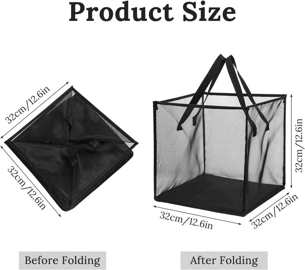 6 Pack Popup Laundry Hamper Collapsible Mesh Laundry Baskets with Handles, Porta