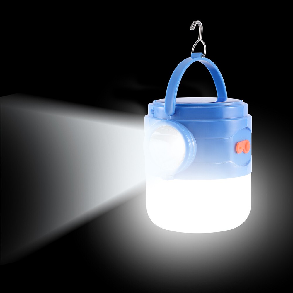 Solar Camping Lantern Flashlight Lamp Portable Rechargeable LED USB Powered A+++