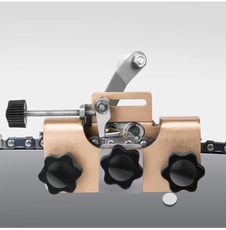 with 3 Pcs Sharpening Bits, Portable Chainsaw Chain Sharpener Tool