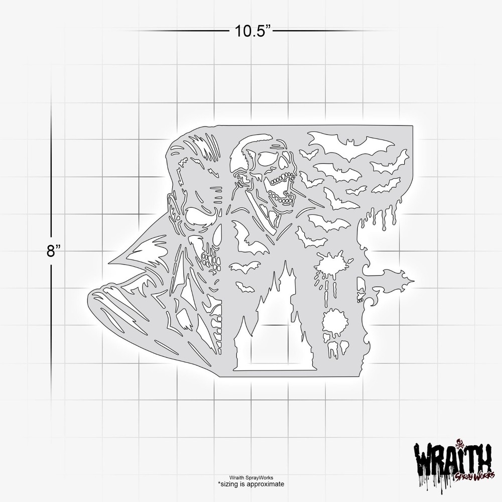 Vampire Curse - Reusable Airbrush Stencil Template