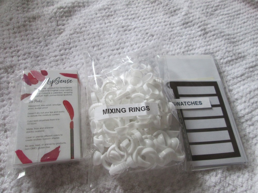 How To Apply LipSense Tips /Tricks Cards 50 Pack Double Sided + Mixing Rings ++