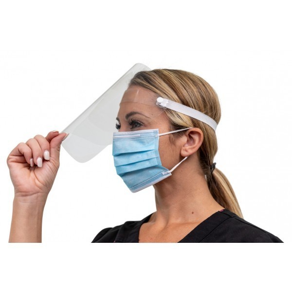 Clear Face Shield Reusable Protective Isolation Mask Adjustable Elastic Headband