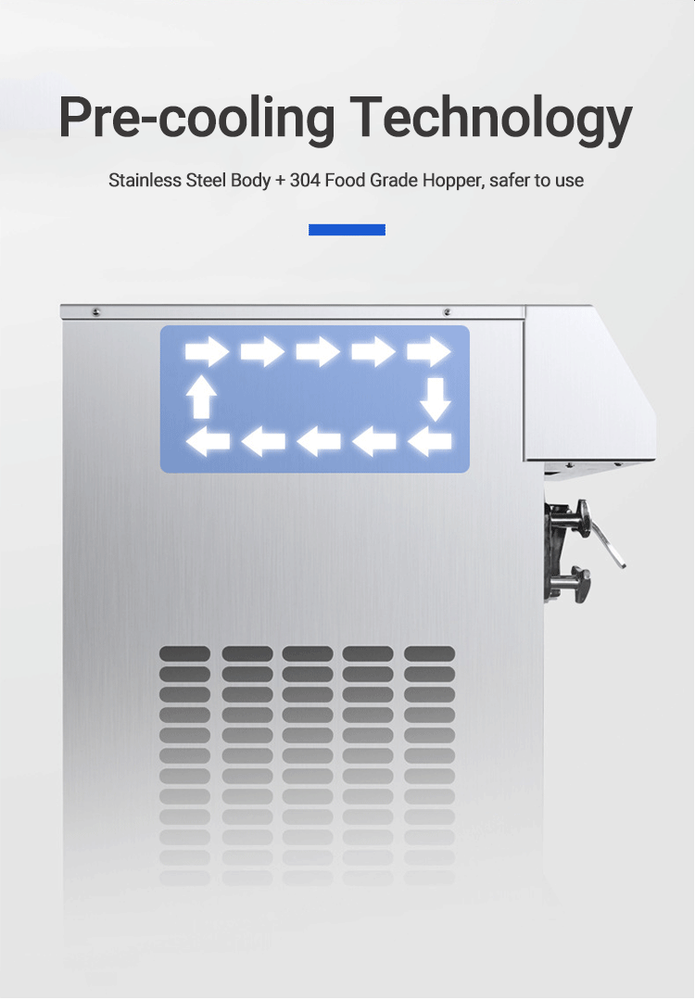 12L/H High Quality Tabletop Ice Cream Machine Automatic Ice Cream Maker Machine