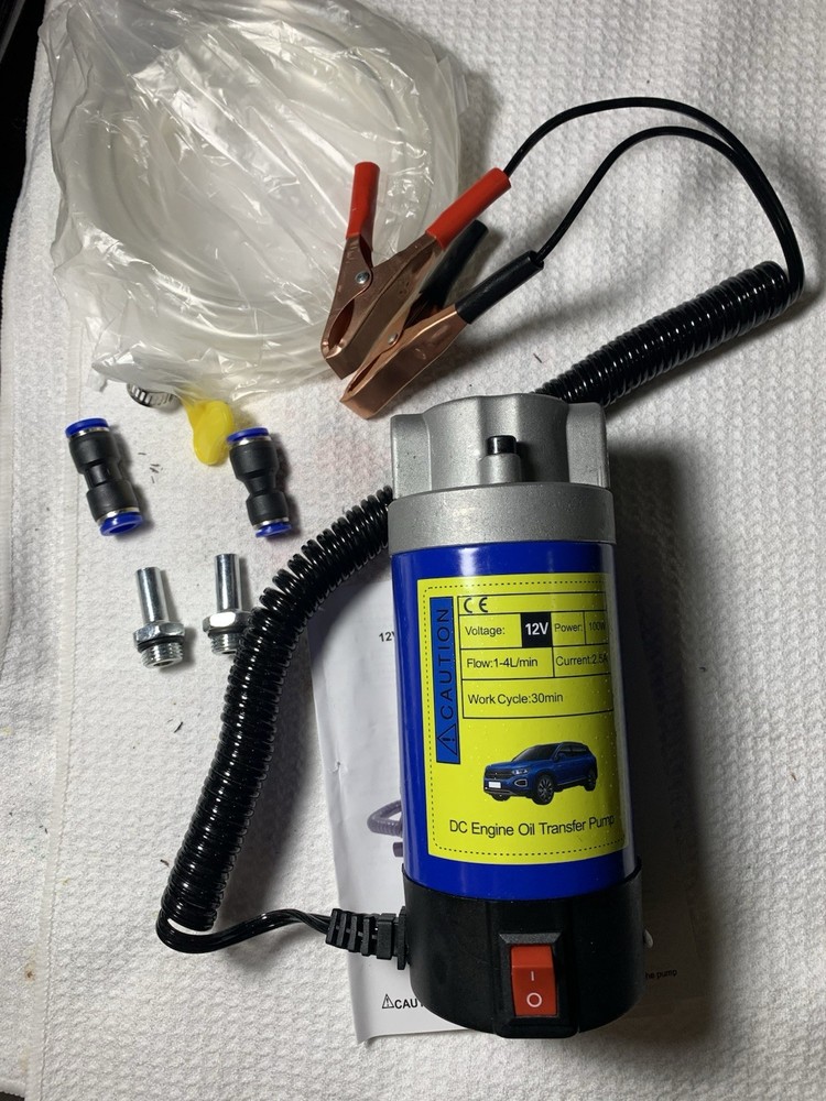 Electric Engine Oil Transfer Extractor Fluid Suction Pump Diesel Siphon Kit 💐