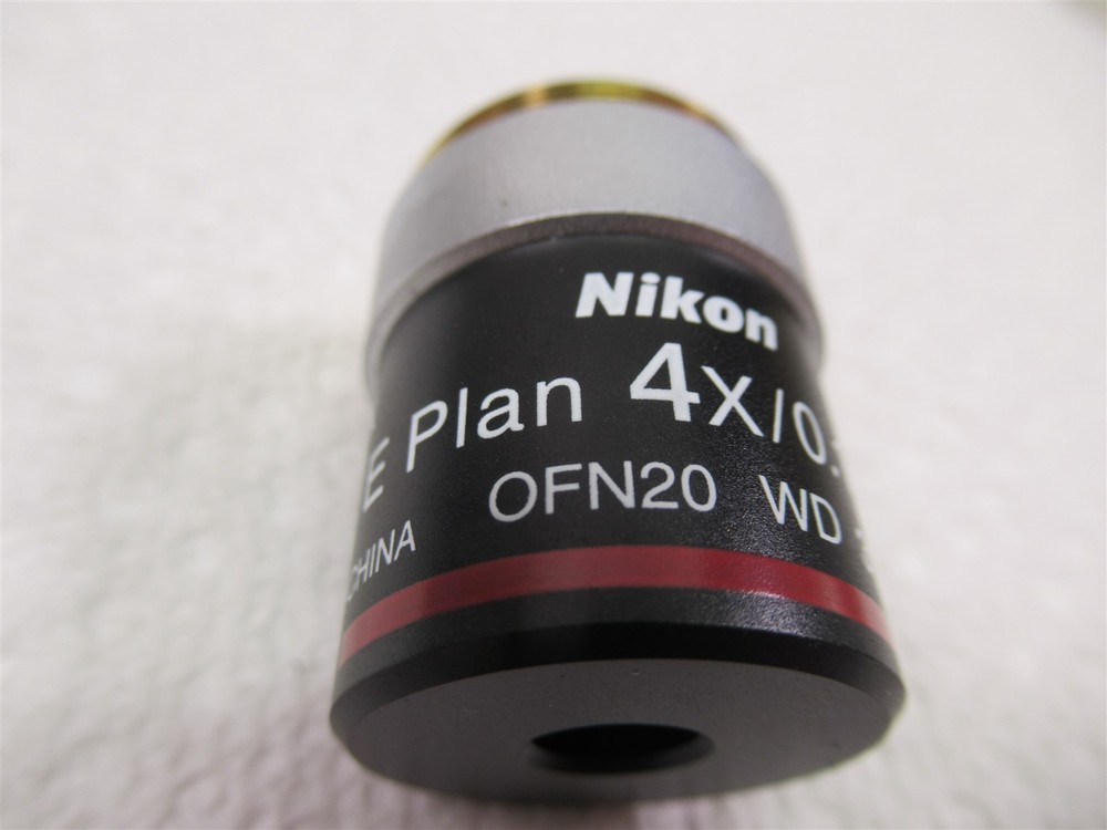 Nikon E Plan 4x / 0.10 OFN20 WD 30 Microscope Objective Lens for Eclipse Models