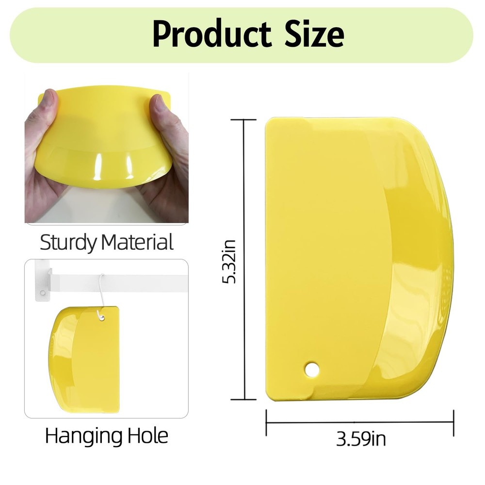 Hard Bench Scraper Dough Scraper for Baking, 4 PCs BPA Free PP Plastic Flexible