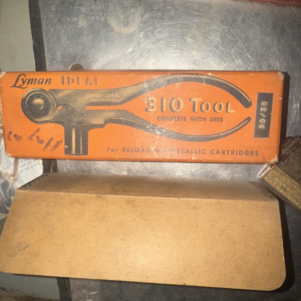 Vintage Ideal Lyman 310 Box With Reloading Tools Say 30-30