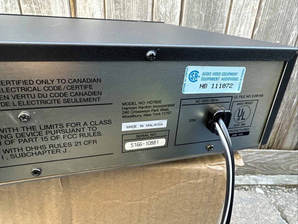 Harmon Kardon HD 7600 CD player