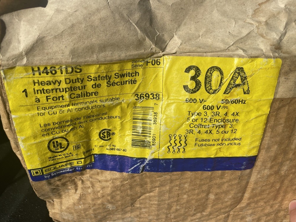 SQUARE D H461DS DISCONNECT