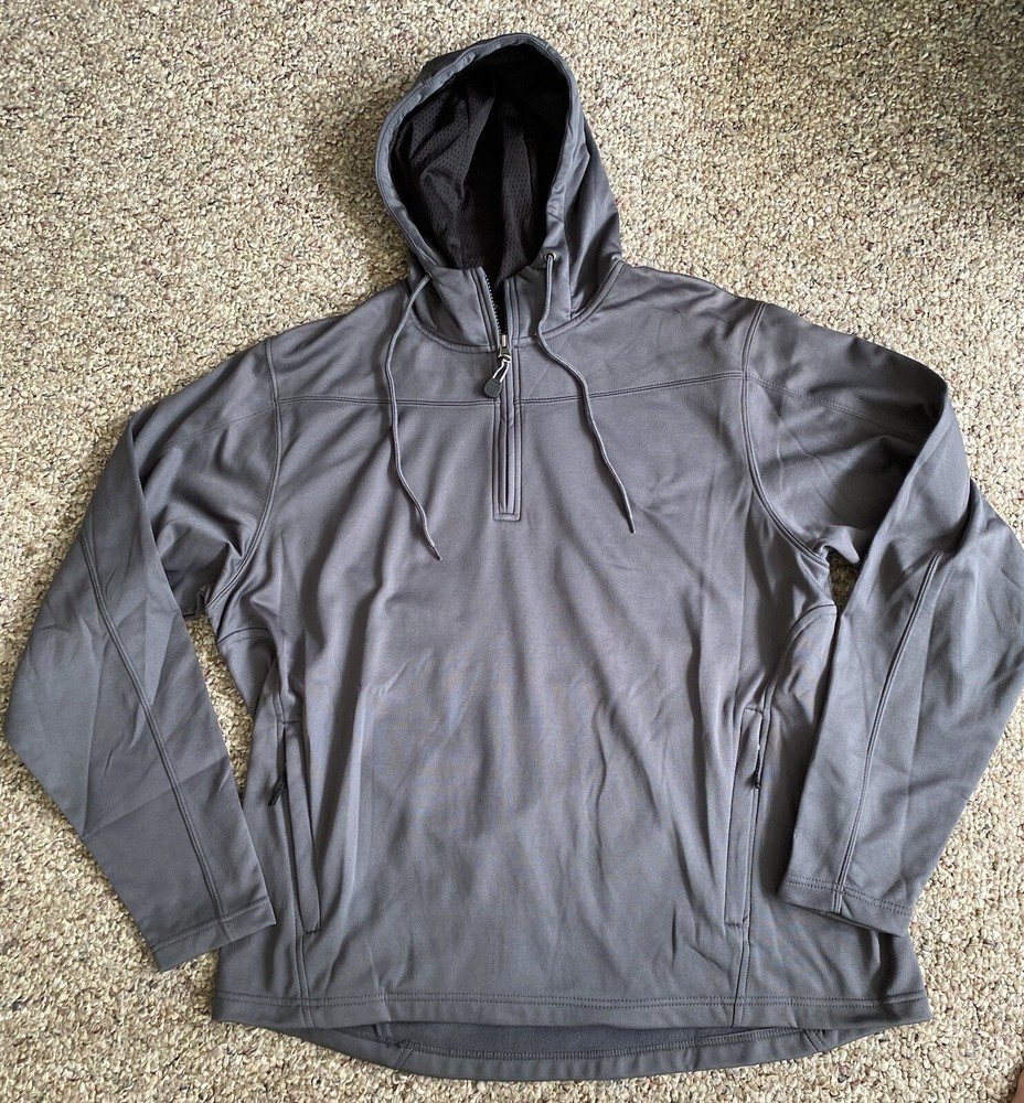 White Bear Clothing Co. Men's 1/4 Zip Gray Softshell Pullover Size XL