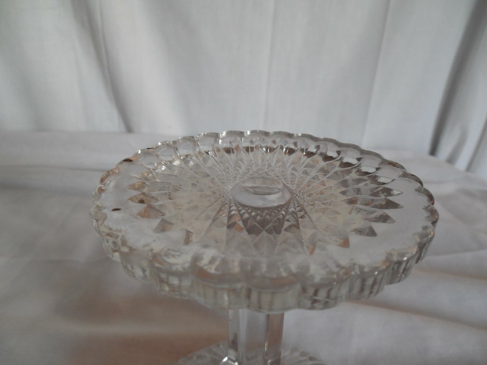 EAPG swatooth edge compote candy dish 6.5" tall