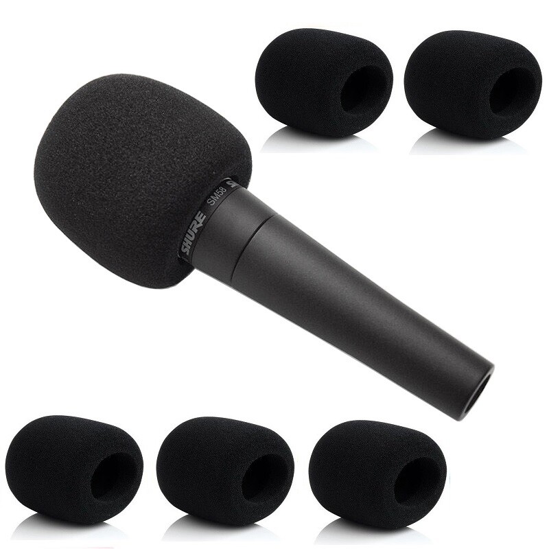 5 Pack Wireless Microphone Windscreen fit Shure SLX-D Wireless Microphone Black