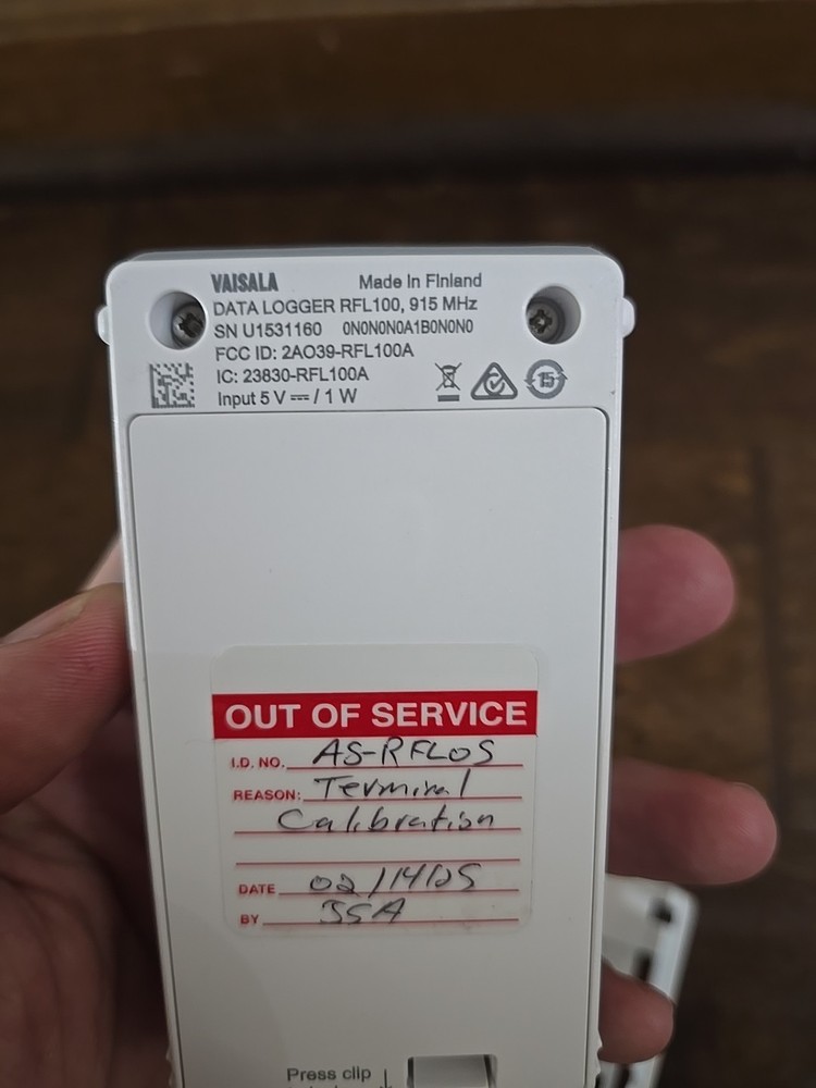 Vaisala RFL100 Data Logger - Wireless Temperature & Humidity Data Logger