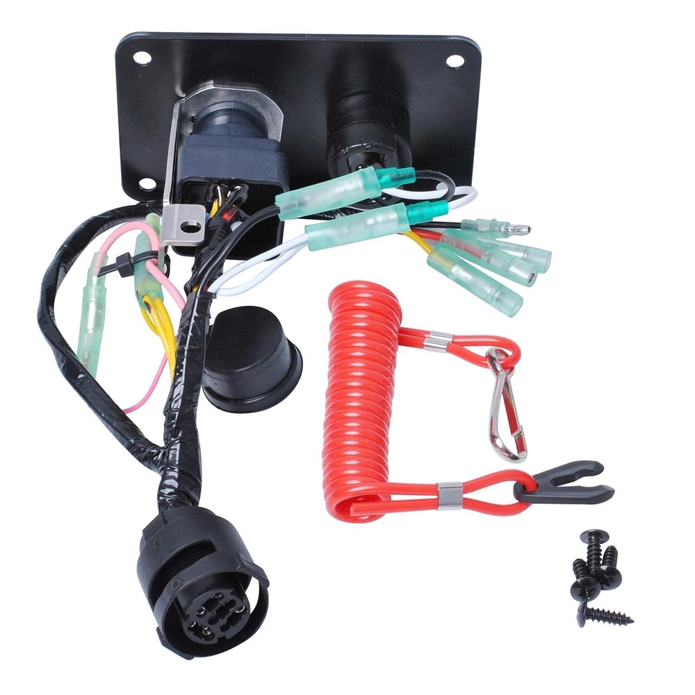 NEW Outboard Single Engine Key Switch Assembly Panel Fits Yamaha 704-82570-12-00