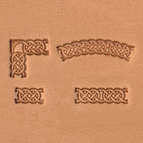 Celtic Rope Border 4-Piece Leather Stamp Set CR