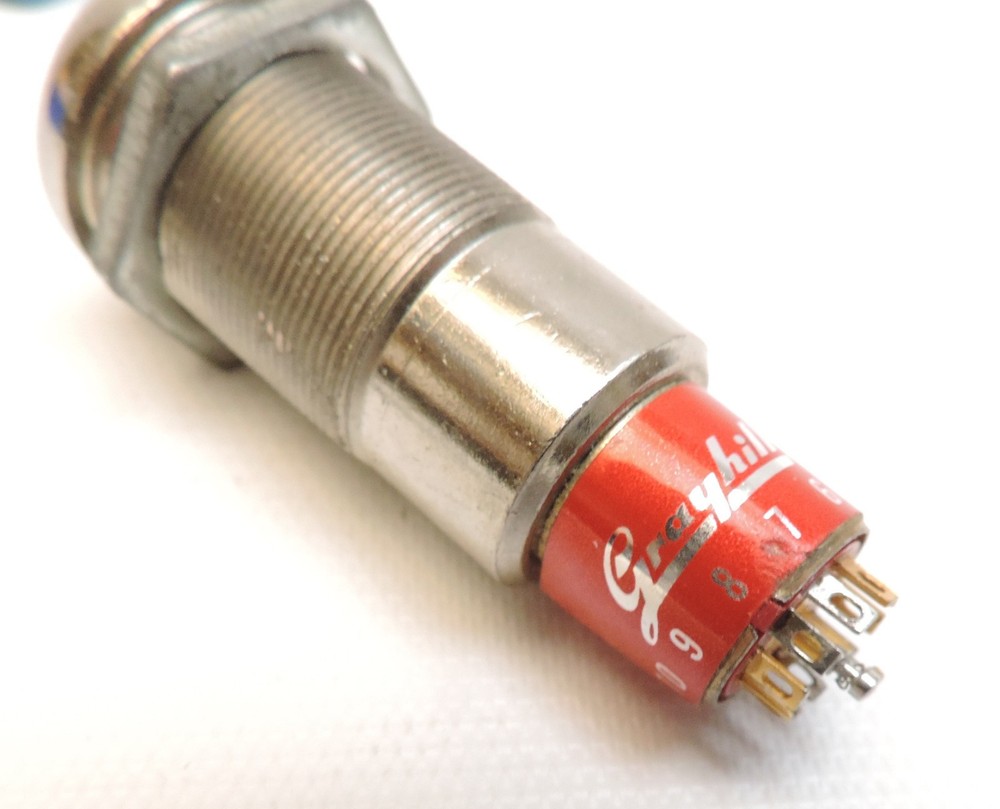 Vintage Grayhill Electrical 3 Position Rotary Key Switch