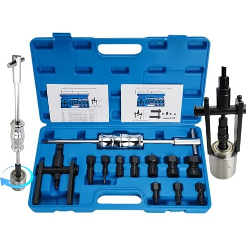 Upgrade Bicycle Blind Hole Bearing Puller Set with Slide Hammer & Two-Jawed