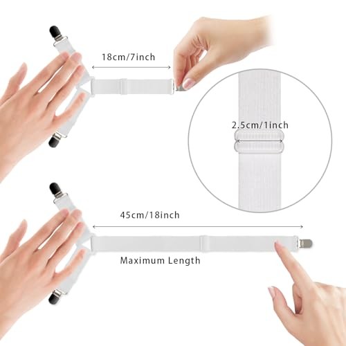 8-Pack Bed Sheet Holder Straps Fitted Sheet Keepers Bedsheet Holders