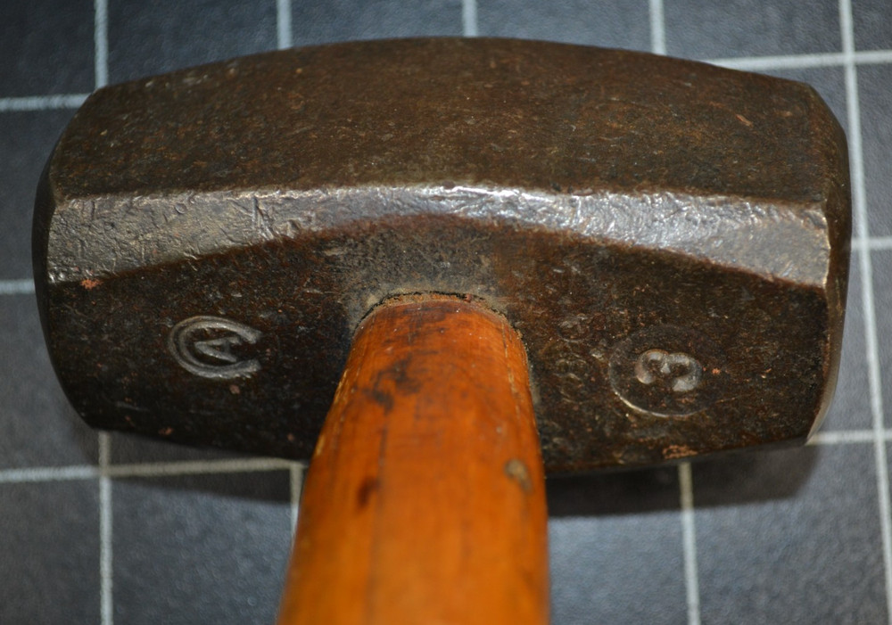 STANLEY / ATHA - 3# - HAND SLEDGE - STONE CUTTERS' HAMMER - ALL ORIGINAL