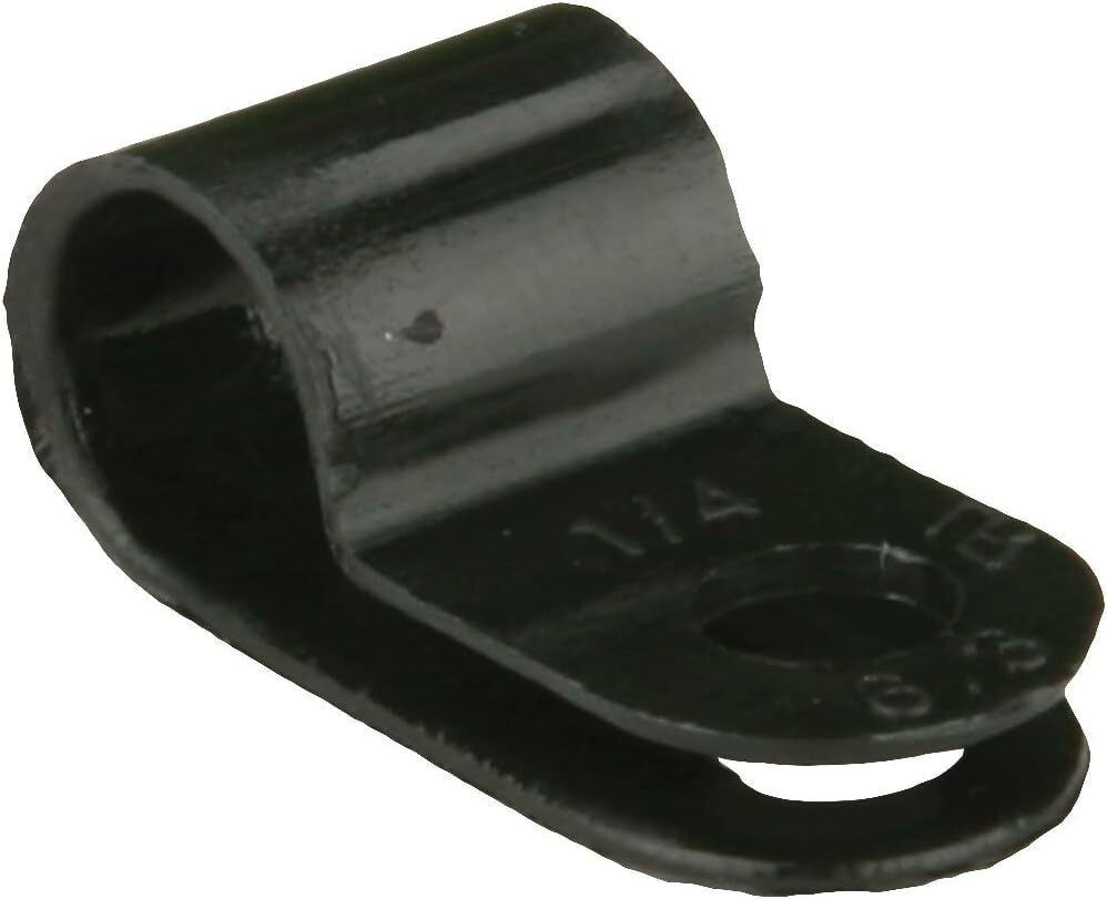 Install Bay BCC14 1/4-Inch Cable Clamp, Black (100-Pack)