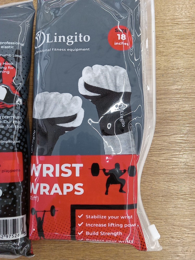 Lingito Wrist Wraps For Work Out Weight Lifting Bundle (2)