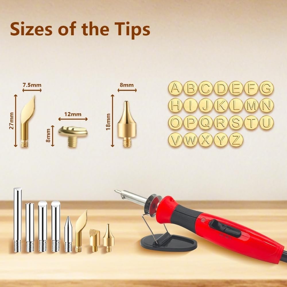 Versatile Wood Burning Pen Kit - Ergonomic, Adjustable Temperature & Accessories