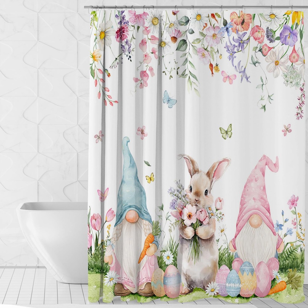 Easter Shower Curtain Easter Shower Curtains for Bathroom Bunny Eggs Bath Curta