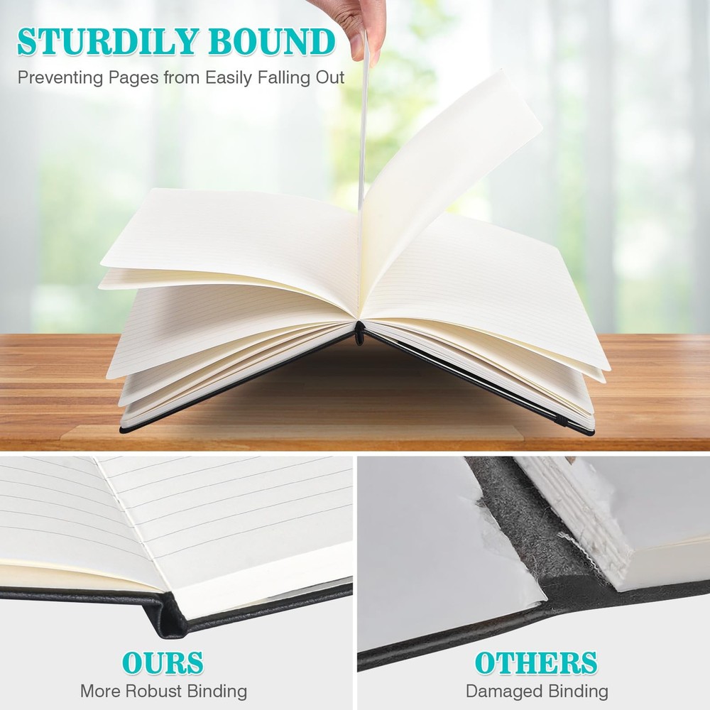 Lined Journal Notebook, 3 Pack A5 College Ruled Notebooks for Work, A5, Blue