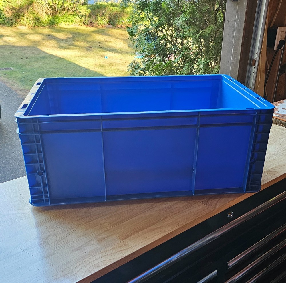 Uline Straight Wall Container (Blue) – Heavy Duty, Stackable