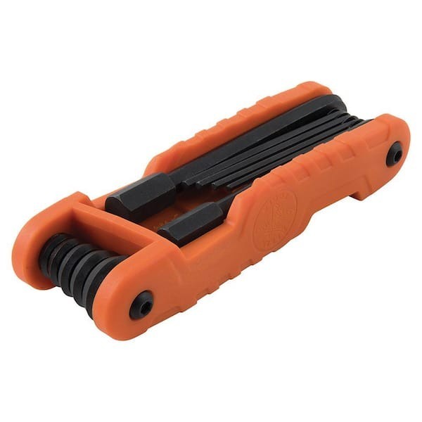 Klein Tools Heavy Duty Pro Folding Hex Key Set 11-Key SAE Sizes