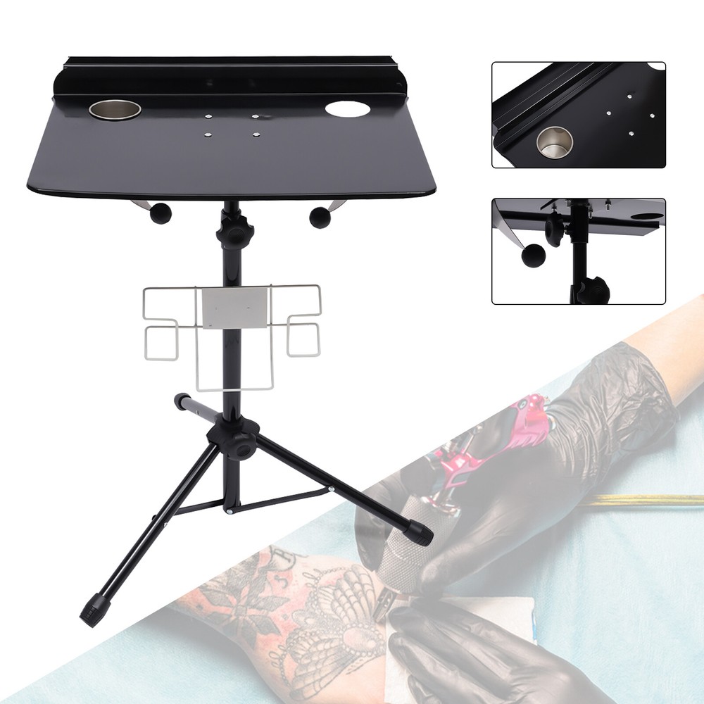 Tattoo Work Station Collapsible Tripod Tray Stand Height Adjustable New