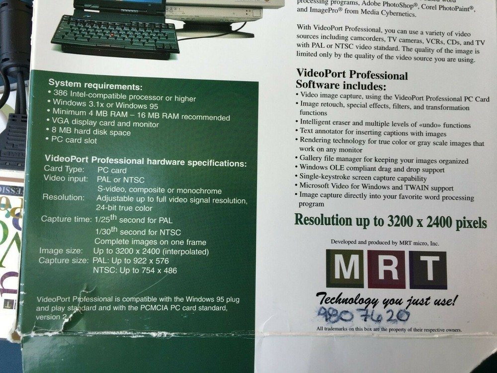 MRT Videoport PCMCIA analog frame grabber