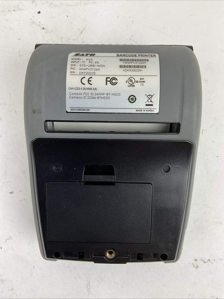 SATO PV3 BARCODE PRINTER STD-URBi-WON INPUT 9VDC 2A
